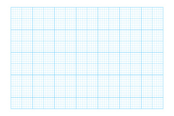 Blue grid texture of notebook page. Checkered sheet template for math education, office work, memos, drafting, plotting, engineering or architecting measuring, cutting mat