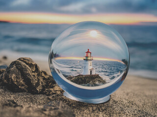 lighthouse snow globe