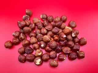 hazelnuts on a table