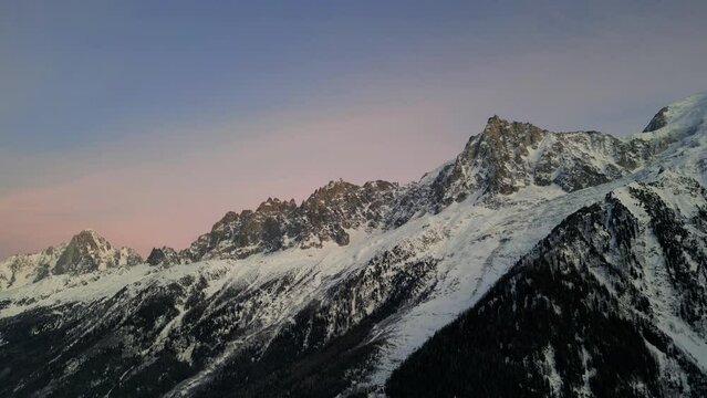 Sunset over Aiguille du Midi