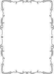vector frames black on a white background