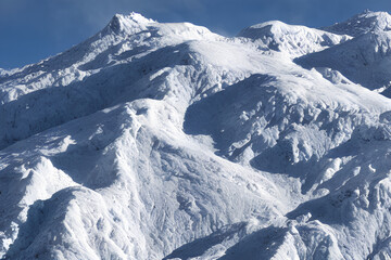 Naklejka premium snow covered mountains in winter