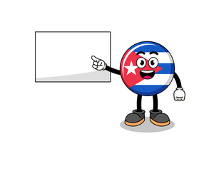 cuba flag illustration doing a presentation