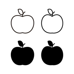 Apple icon vector for web and mobile app. Apple sign and symbols for web design.