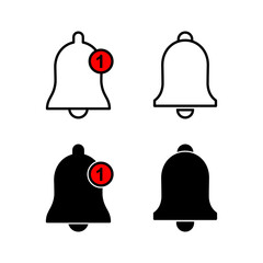 Bell Icon vector for web and mobile app. Notification sign and symbol for web site design