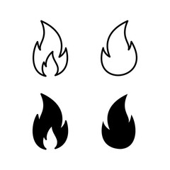 Fire icon vector for web and mobile app. fire sign and symbol