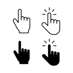 Hand cursor icon vector for web and mobile app. cursor sign and symbol. hand cursor icon clik