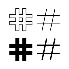Obraz premium Hashtag icon vector for web and mobile app. hashtag sign and symbol