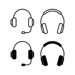 Headphone icon vector for web and mobile app. headphone sign and symbol