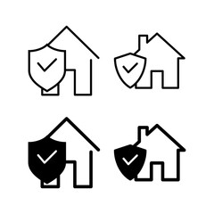 home insurance icon vector for web and mobile app. home protection sign and symbol