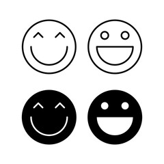 smile icon vector for web and mobile app. smile emoticon icon. feedback sign and symbol