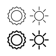 Sun icon vector for web and mobile app. Brightness sign and symbol.