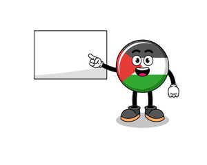 palestine flag illustration doing a presentation
