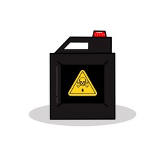 illustration, The toxic symbol on chemical products, dangerous chemicals in industry