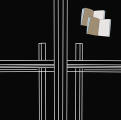 black and white background