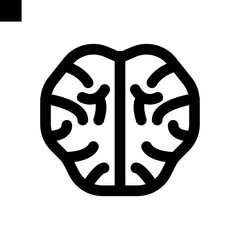 brain icon line style vector