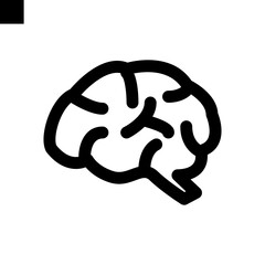 brain icon line style vector