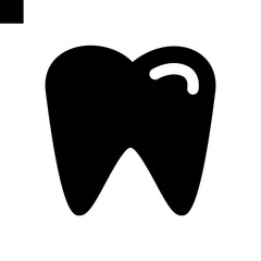 tooth icon solid vector