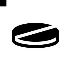 pill icon solid tyle vector