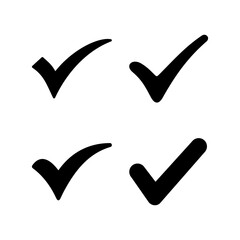 Check mark icon vector for web and mobile app. Tick mark sign and symbol