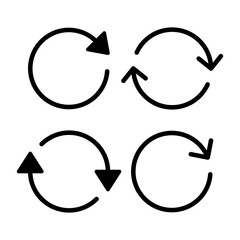 Refresh icon vector for web and mobile app. Reload sign and symbol. Update icon.