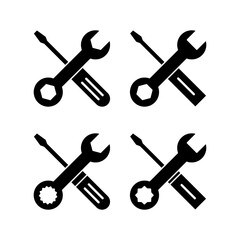 Repair tools icon vector for web and mobile app. tool sign and symbol. setting icon. Wrench and screwdriver. Service