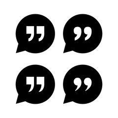 Quote icon vector for web and mobile app. Quotation mark sign and symbol