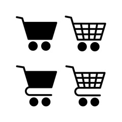Shopping icon vector for web and mobile app. Shopping cart sign and symbol. Trolley icon