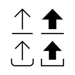 Upload icon vector for web and mobile app. load data sign and symbol