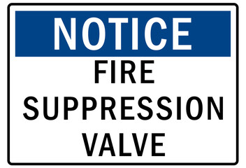 Fire hazard, fire extinguisher sign and label