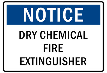 Fire hazard, fire extinguisher sign and label