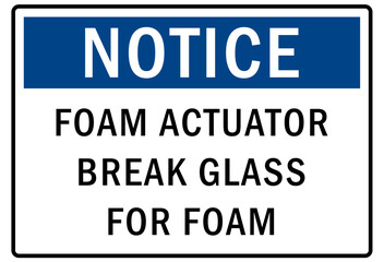 Fire hazard, fire extinguisher sign and label