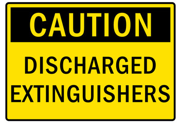 Fire hazard, Fire extinguisher sign and labels