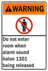 Fire hazard, Fire extinguisher sign and labels