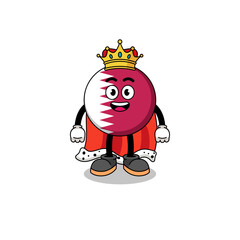 Mascot Illustration of qatar flag king