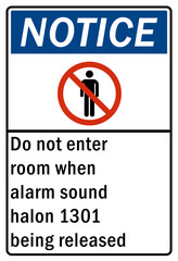 Fire hazard, Fire extinguisher sign and labels