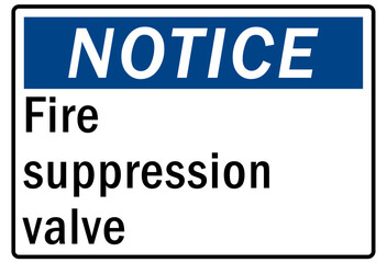 Fire hazard, Fire extinguisher sign and labels