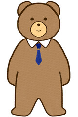 お父さんクマのかわいいイラスト
