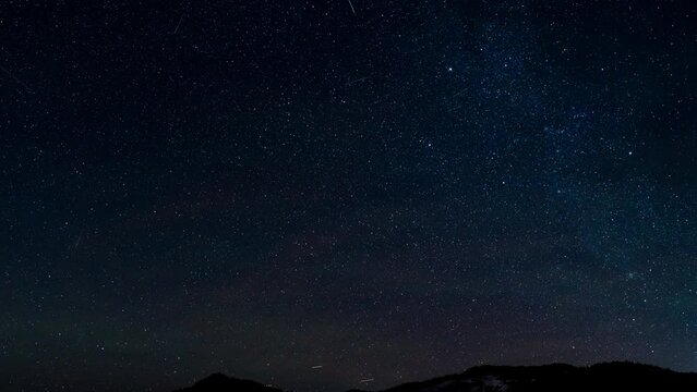 Geminids Meteor Shower Night Sky Skyscape Timelapse
