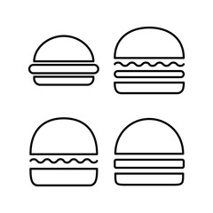 Burger icon vector for web and mobile app. burger sign and symbol. hamburger
