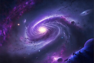Fototapeta na wymiar violet galaxy