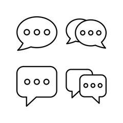 Chat icon vector for web and mobile app. speech bubble sign and symbol. comment icon. message