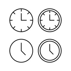 Clock icon vector for web and mobile app. Time sign and symbol. watch icon