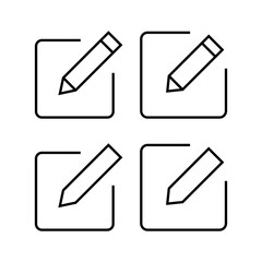 Edit icon vector for web and mobile app. edit document sign and symbol. edit text icon. pencil. sign up