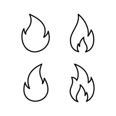Fire icon vector for web and mobile app. fire sign and symbol