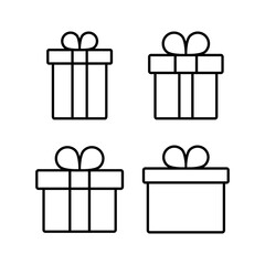 Gift icon vector for web and mobile app. gift sign and symbol. birthday gift