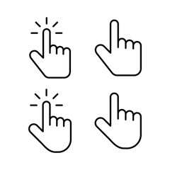 Hand cursor icon vector for web and mobile app. cursor sign and symbol. hand cursor icon clik