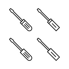 Screwdriver icon vector for web and mobile app. tools sign and symbol