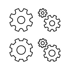 setting Icon vector for web and mobile app. Cog settings sign and symbol. Gear Sign