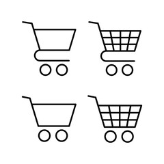 Shopping icon vector for web and mobile app. Shopping cart sign and symbol. Trolley icon